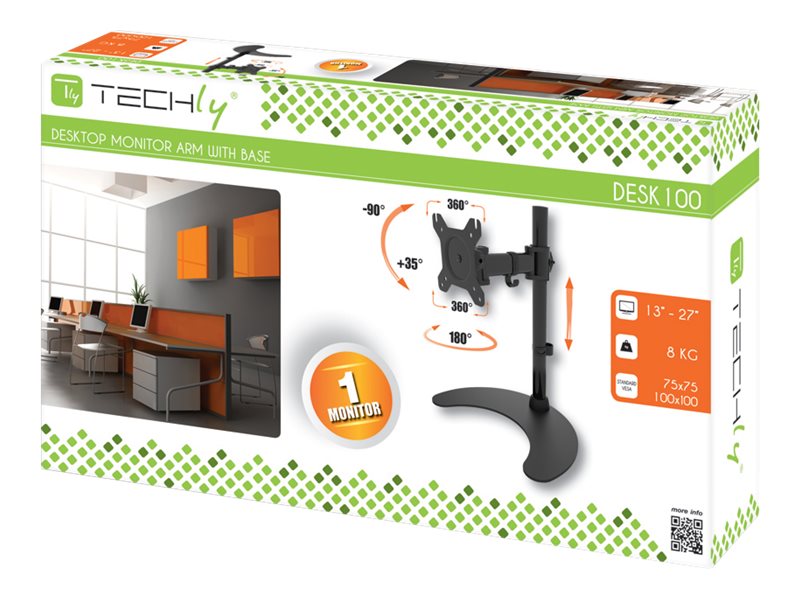 TECHLY Schreibtischhalterung fuer 1 LCD TV LED 33