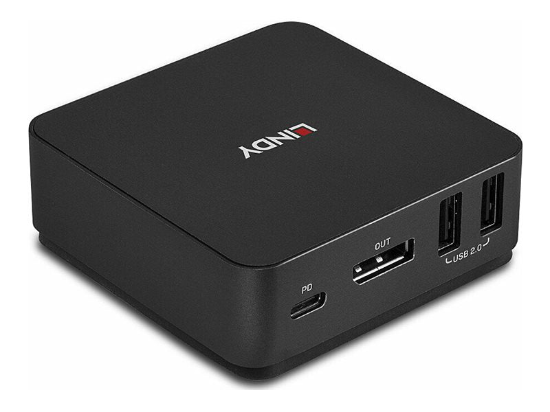 LINDY 2 Port Type C DisplayPort 1.2 KVM Switch - Detailansicht
