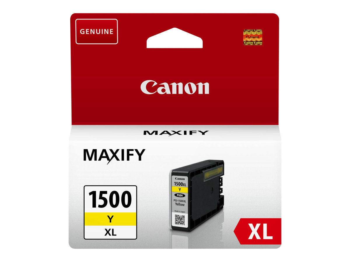 CANON PGI-1500XL Y Tinte gelb hohe Kapazität Vorderansicht