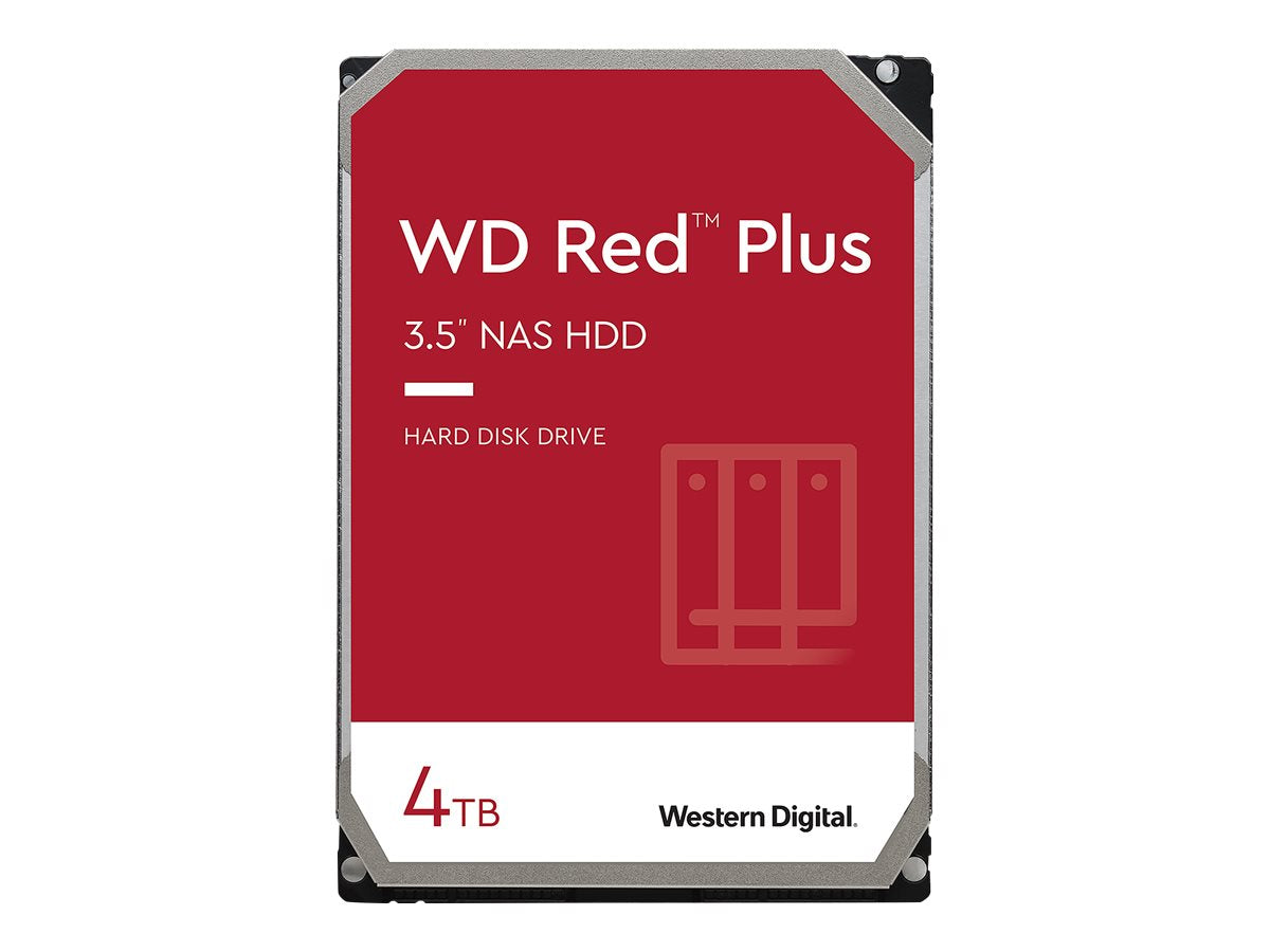 WD Red Plus 4TB SATA 6Gb/s interne HDD Vorderansicht