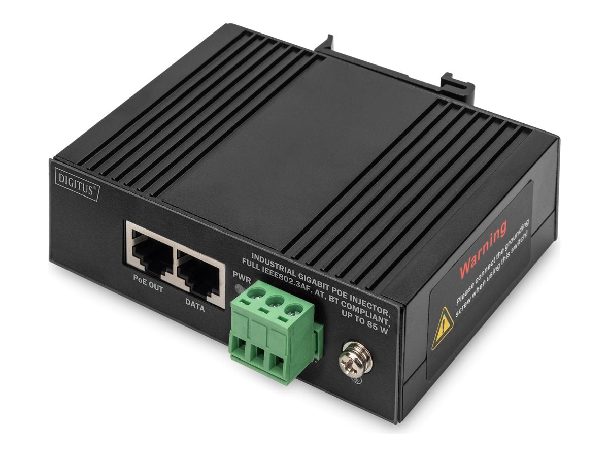 DIGITUS Industrial Gigabit PoE Injector 85W Vorderansicht