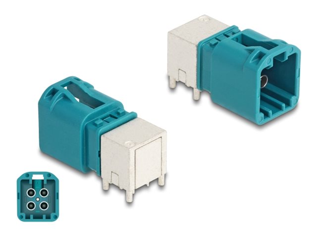 DELOCK Mini FAKRA Z Stecker quad gewinkelt B-Typ PCB - Vorderansicht