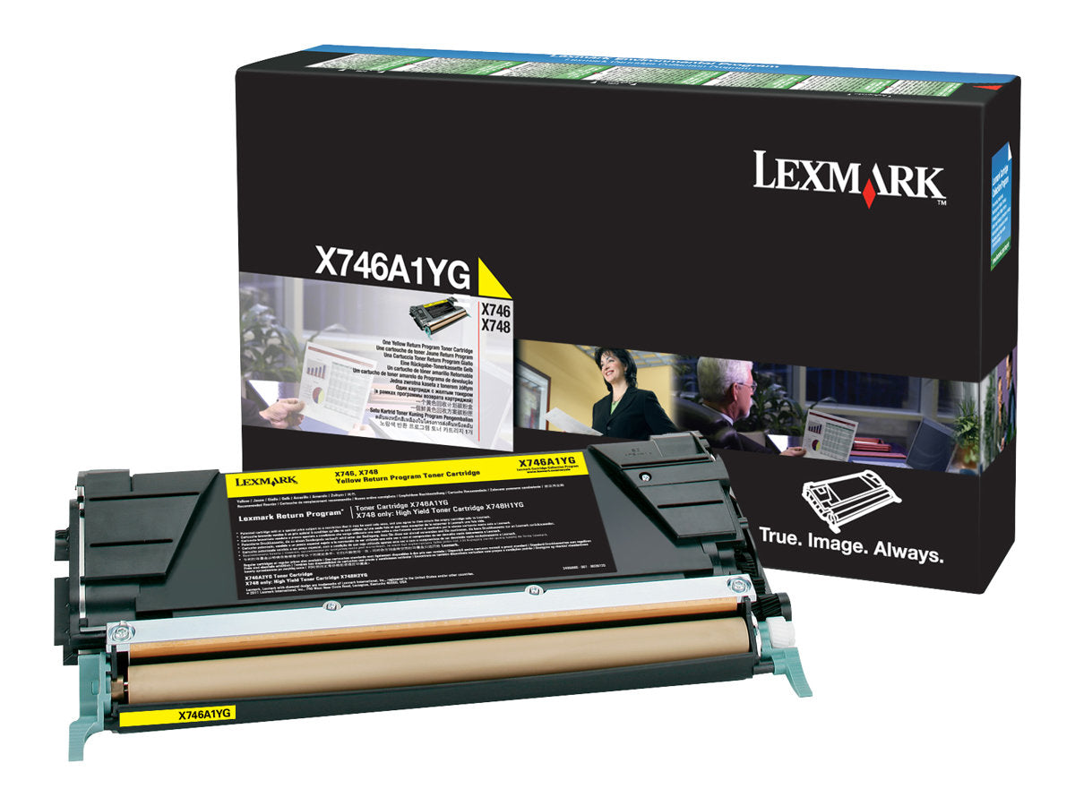 LEXMARK X746, X748 7K Toner gelb Vorderansicht