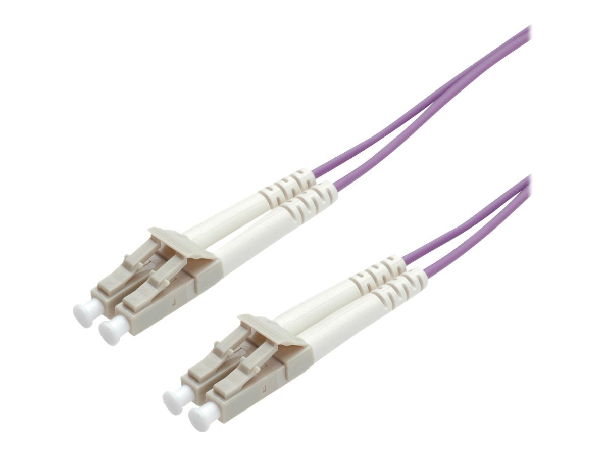ROLINE LWL-Kabel 50/125um OM4 LC/LC violett 10m - Vorderansicht