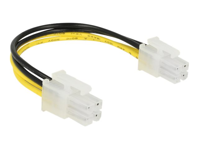 DELOCK Stromkabel P4 Stecker > P4 Stecker 15 cm - Vorderansicht