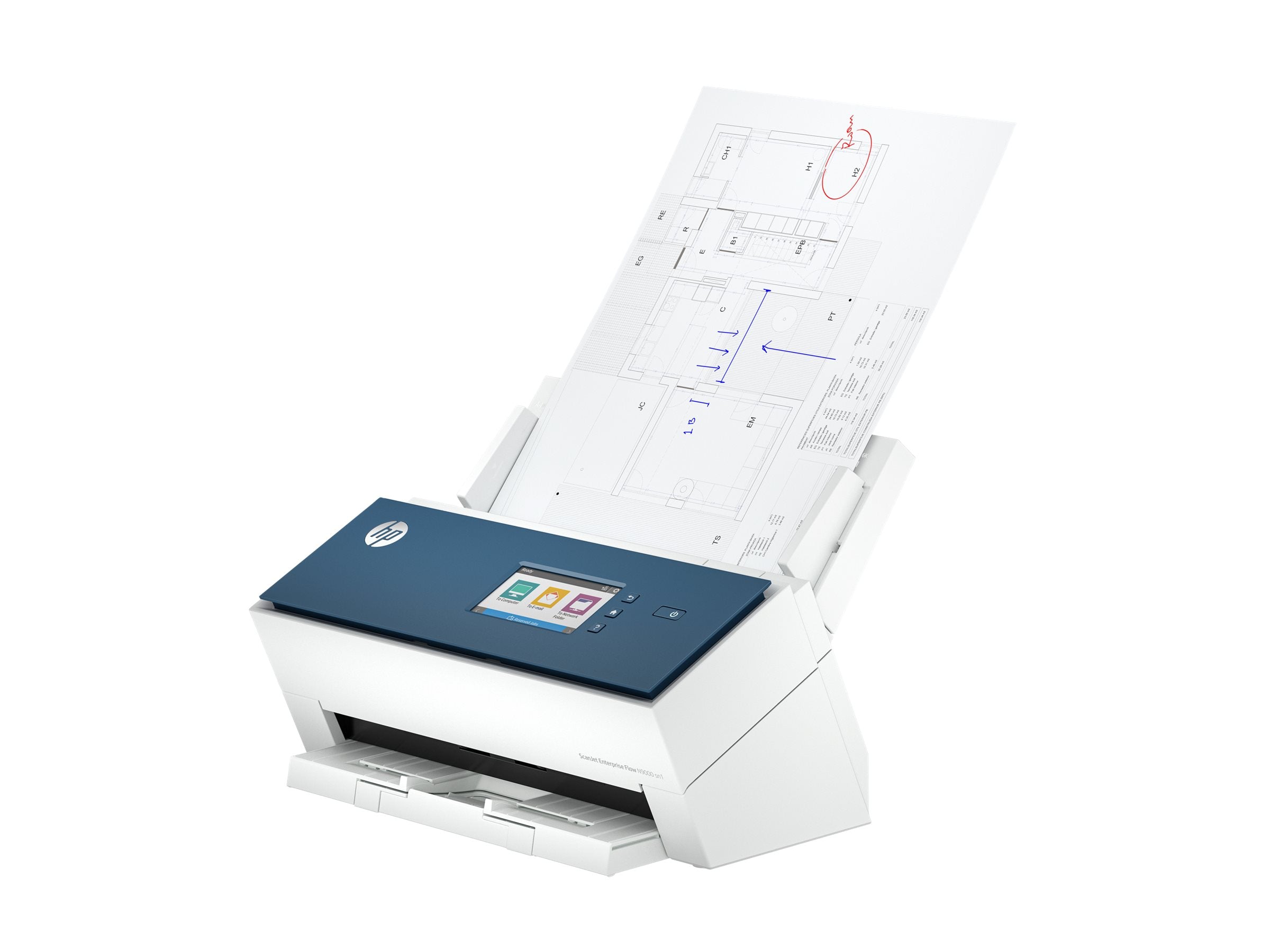 HP ScanJet Enterprise Flow N9000 sn1 Scanner Seitenansicht