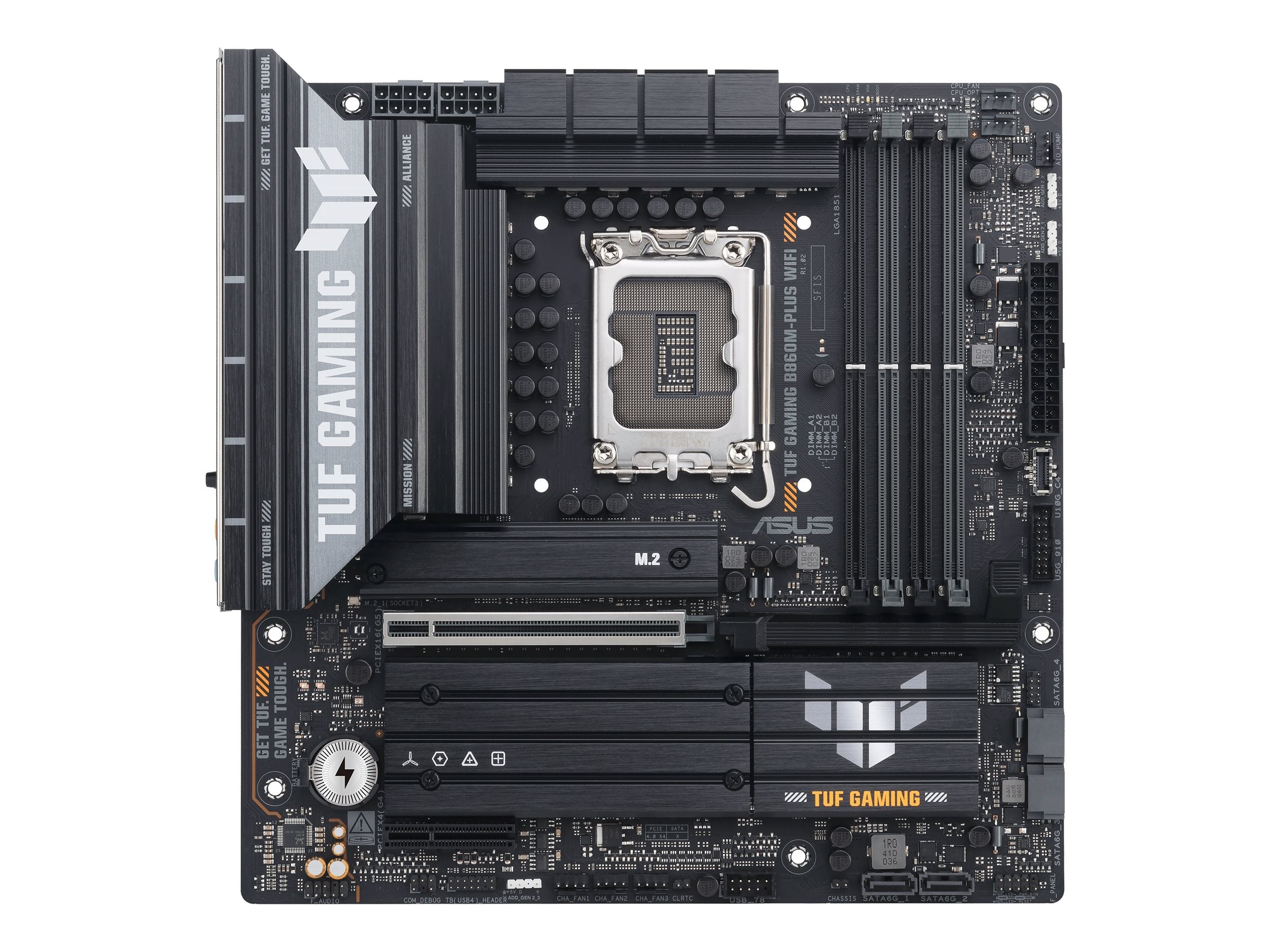 ASUS TUF GAMING B860M-PLUS WIFI Motherboard Vorderansicht