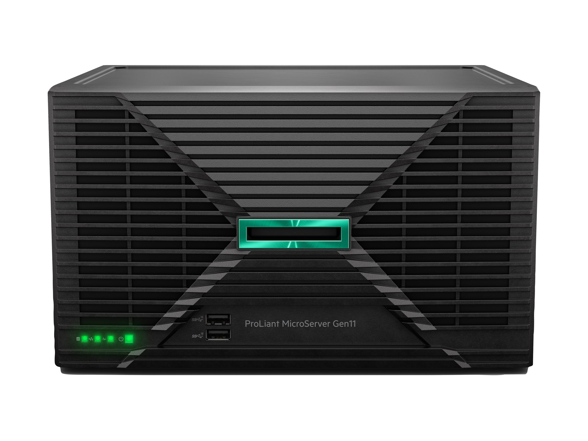 HPE ProLiant MicroServer Gen11 Tower Pentium G7400 2-Core 3.7GHz 1x16GB-U 4xLFF Non Hot Plug 1x1TB HDD 180W Server