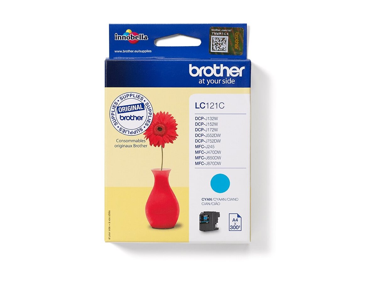 BROTHER LC121C Tinte cyan Vorderansicht