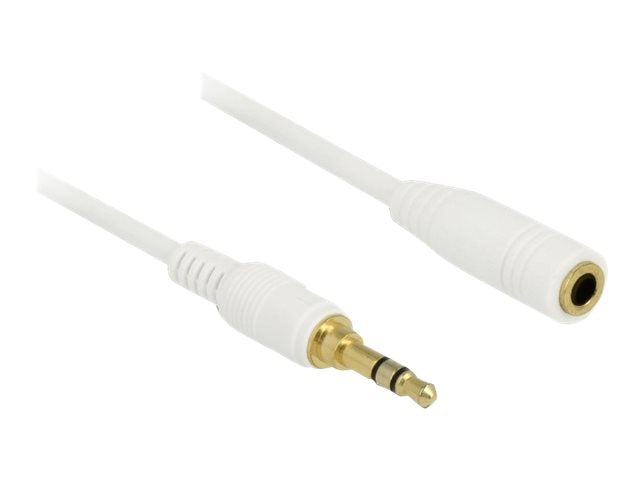 DELOCK Klinkenverlängerungskabel 3,5 mm 3 Pin Stecker zu Buchse 1 m - Verpackung