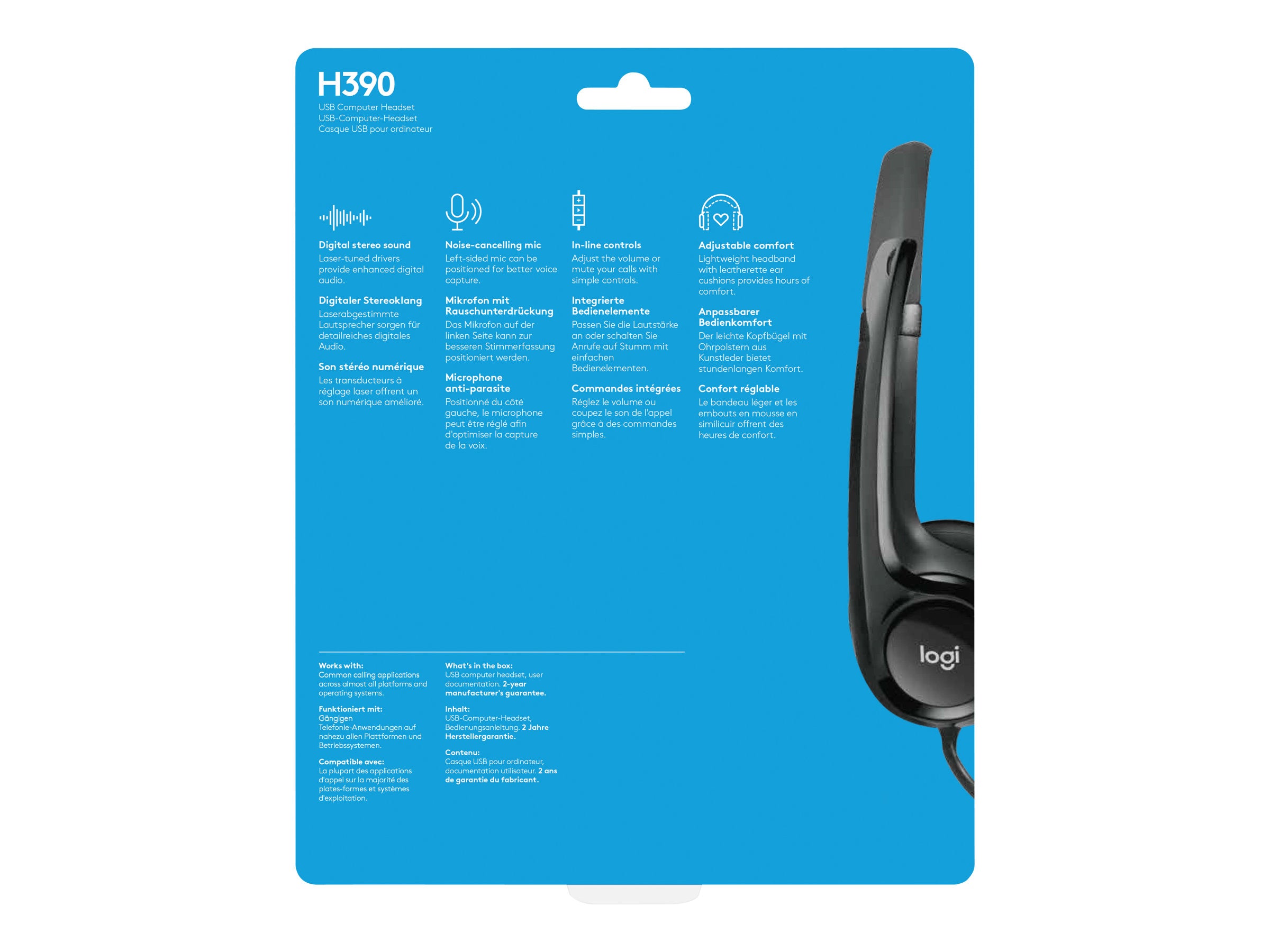 LOGITECH USB Headset H390 Detailansicht