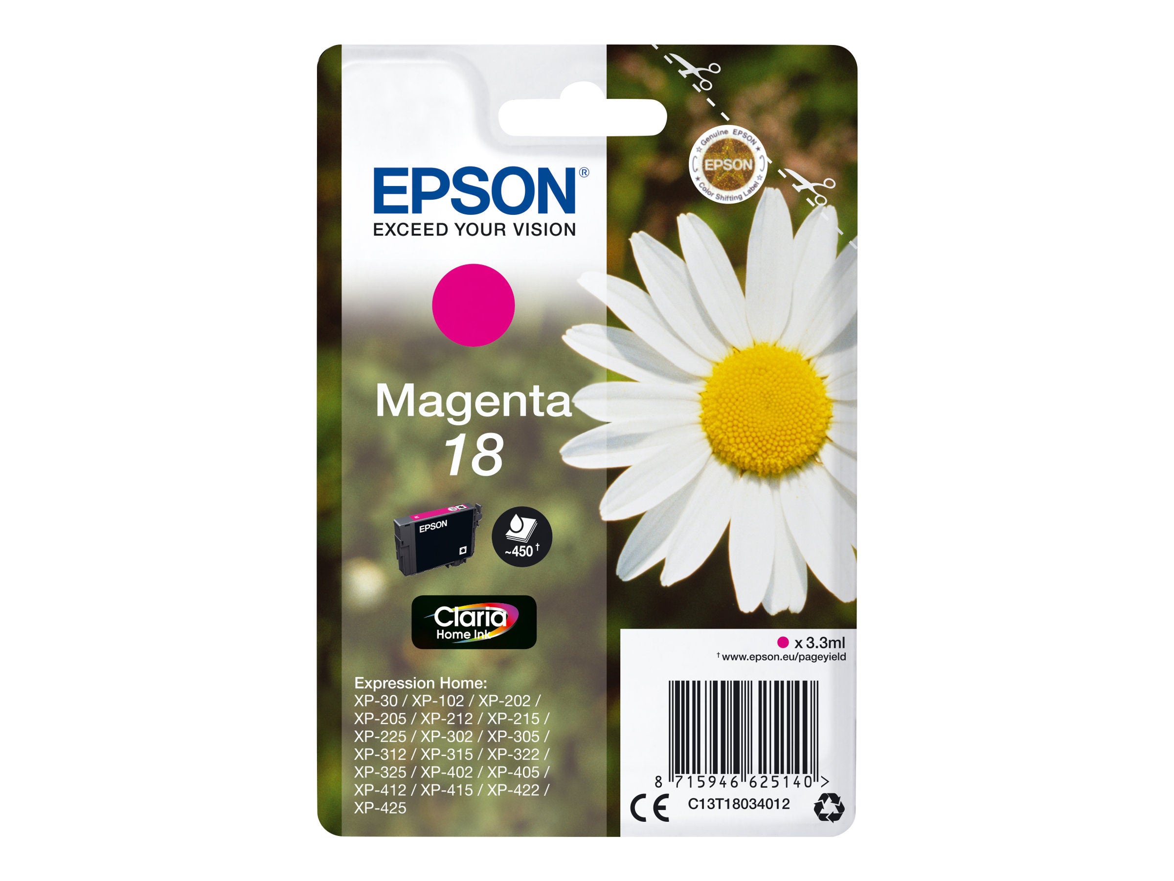 EPSON 1LB 18 Tintenpatrone Magenta Verpackung