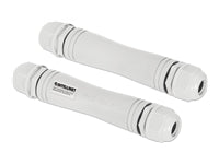 INTELLINET Ultra Long Range Outdoor 10/100 PoE+ Extender Set Verlängert PoE-Reichweite auf bis zu 1000m PD-Port bis zu 95W IP67 grau