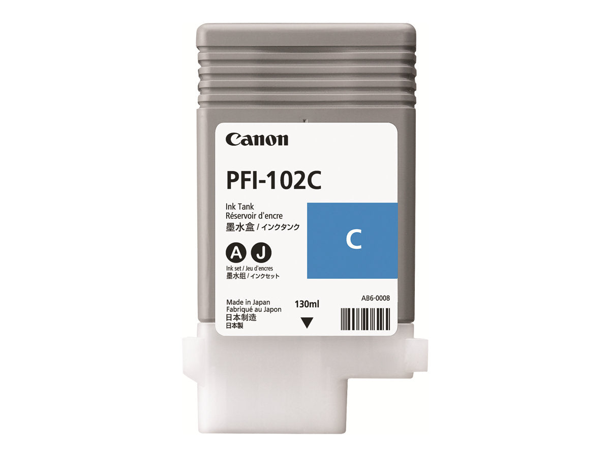 CANON PFI-102C Farbpatrone cyan Vorderansicht