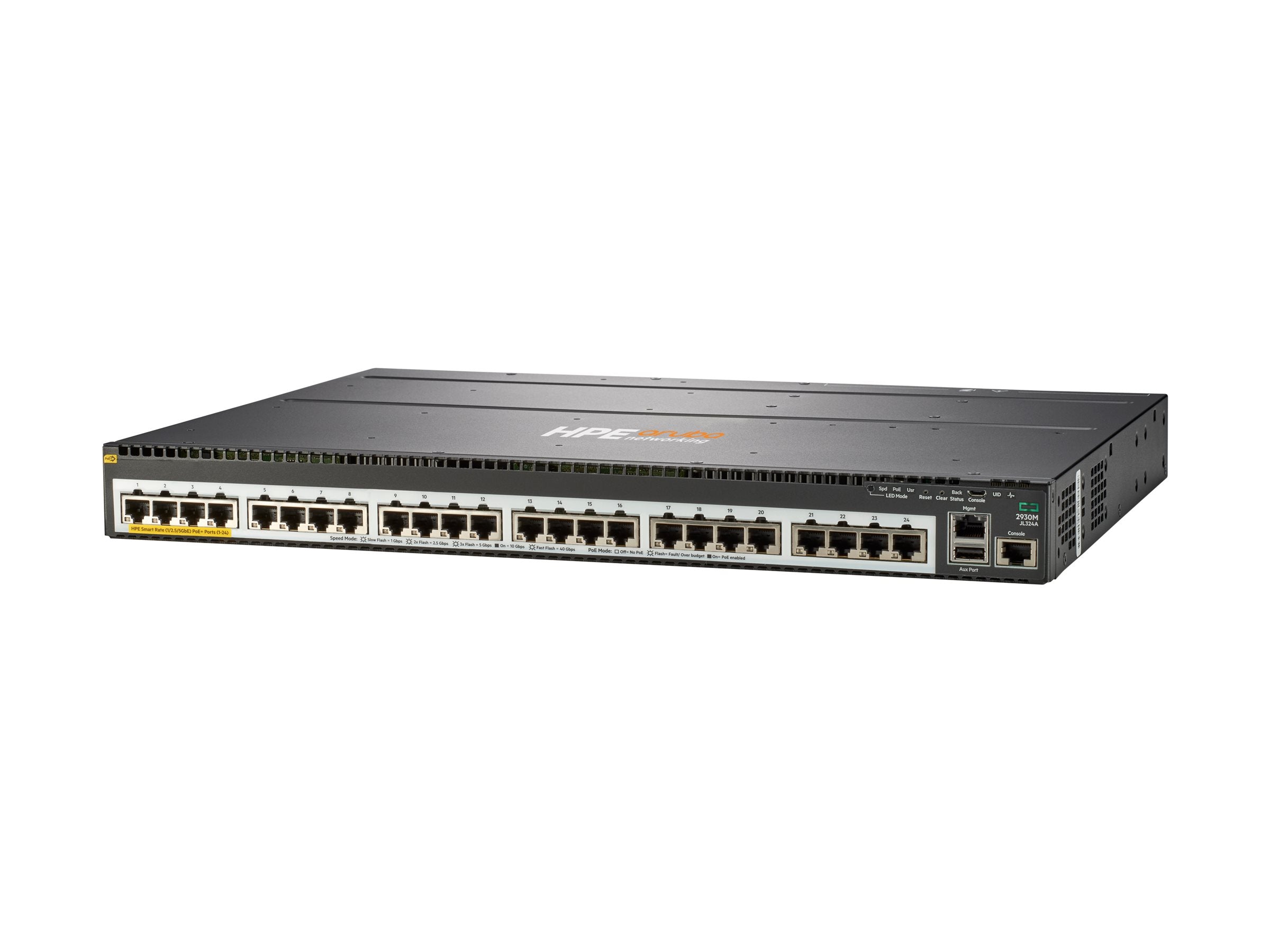 ARUBA HPE Aruba 2930M 24 Smrt Rte PoE+ Switch Vorderansicht