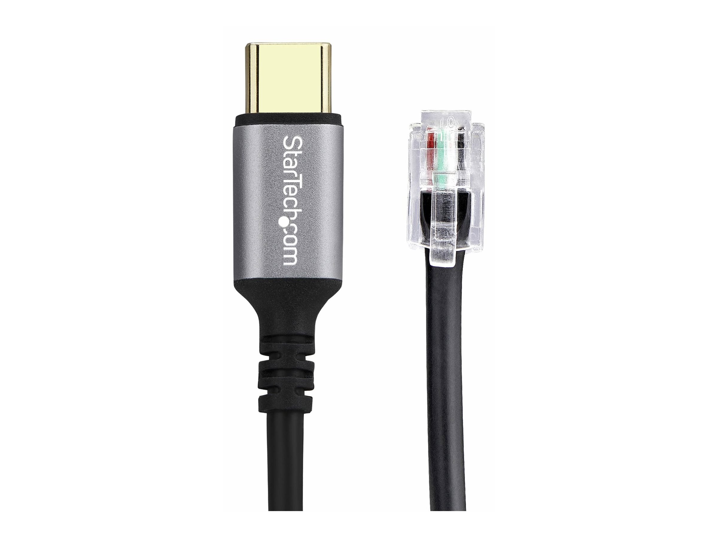 STARTECH.COM USB-C auf RJ9 Adapter fur Burotelefone oder Kabel-Drahtlose Headsets fur Festnetz und VoIP Geräte 1