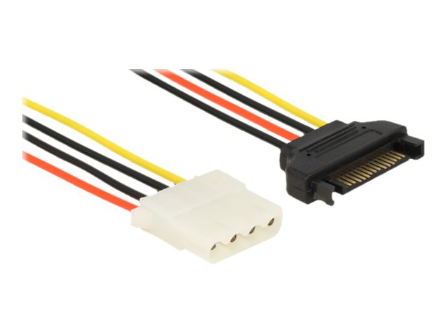 DELOCK Kabel Power SATA 15pin Buchse > 4pin Molex Buchse 30cm - Vorderansicht