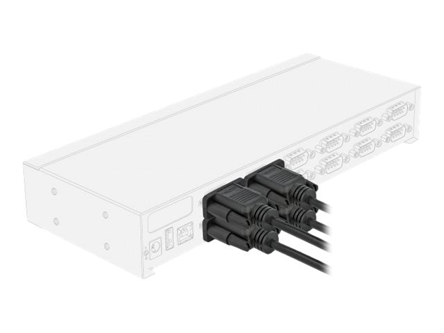 DELOCK Seriell Kabel RS-232 Sub-D9 Buchse zu Buchse Vorderansicht