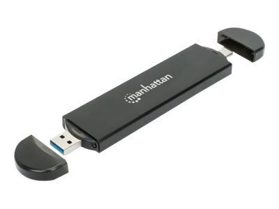 MANHATTAN M.2 NVMe und SATA SSD USB-Festplattengehäuse Detailansicht