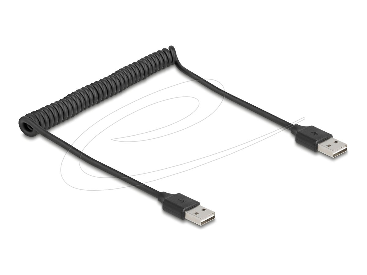 DELOCK Spiralkabel EASY-USB 2.0 Typ-A Stecker Vorderansicht