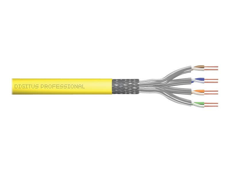 DIGITUS CAT 7A Klasse FA S/FTP Twisted Pair Installationskabel Vorderansicht