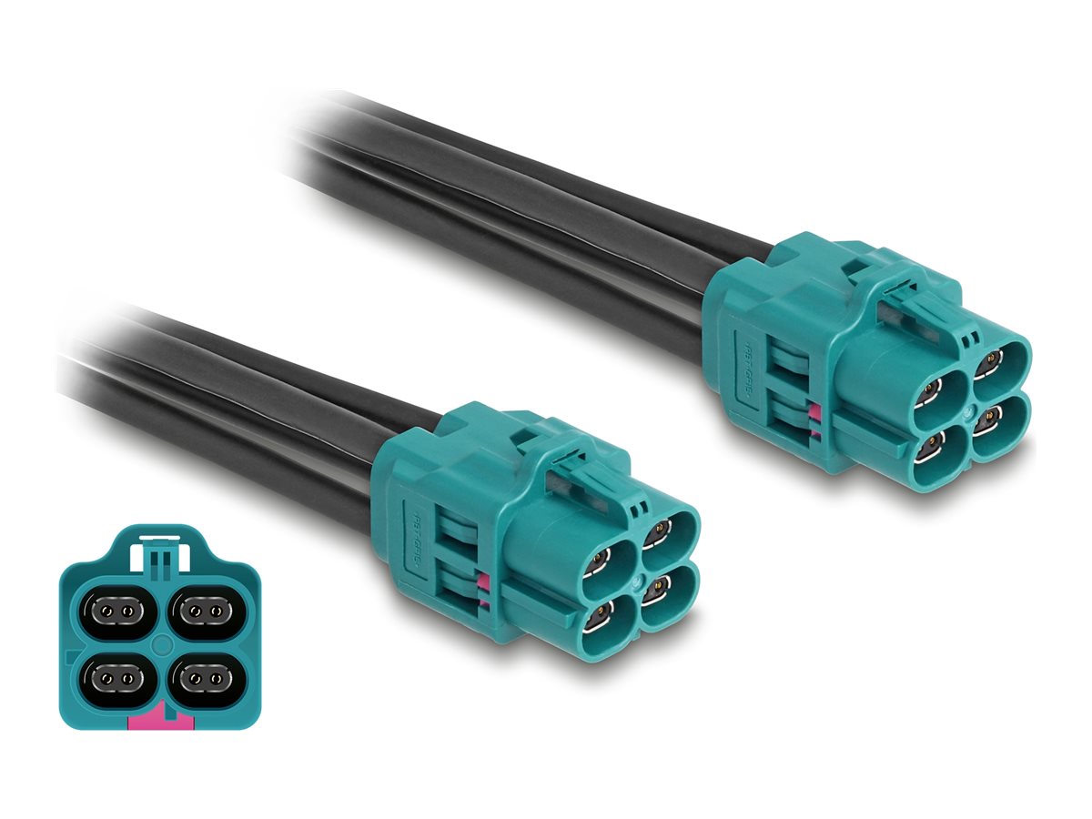 DELOCK Kabel HDMTD Z quad Buchse zu HDMTD Z quad Buchse 1m - Vorderansicht