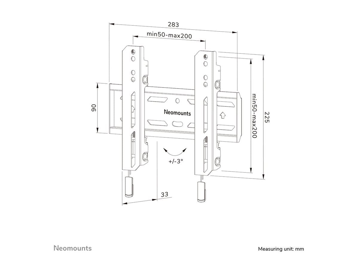 NEOMOUNTS WL30S-850BL12 Screen Wall Mount Montagekit