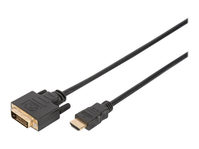 DIGITUS HDMI Adapterkabel Typ A-DVI 18+1 St/St 2,0m Full HD - Vorderansicht