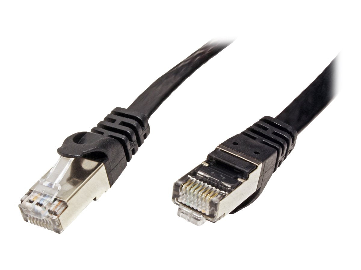VALUE Patchkabel Kat.6 Class E FTP extra-flach schwarz 0,5m - Vorderansicht