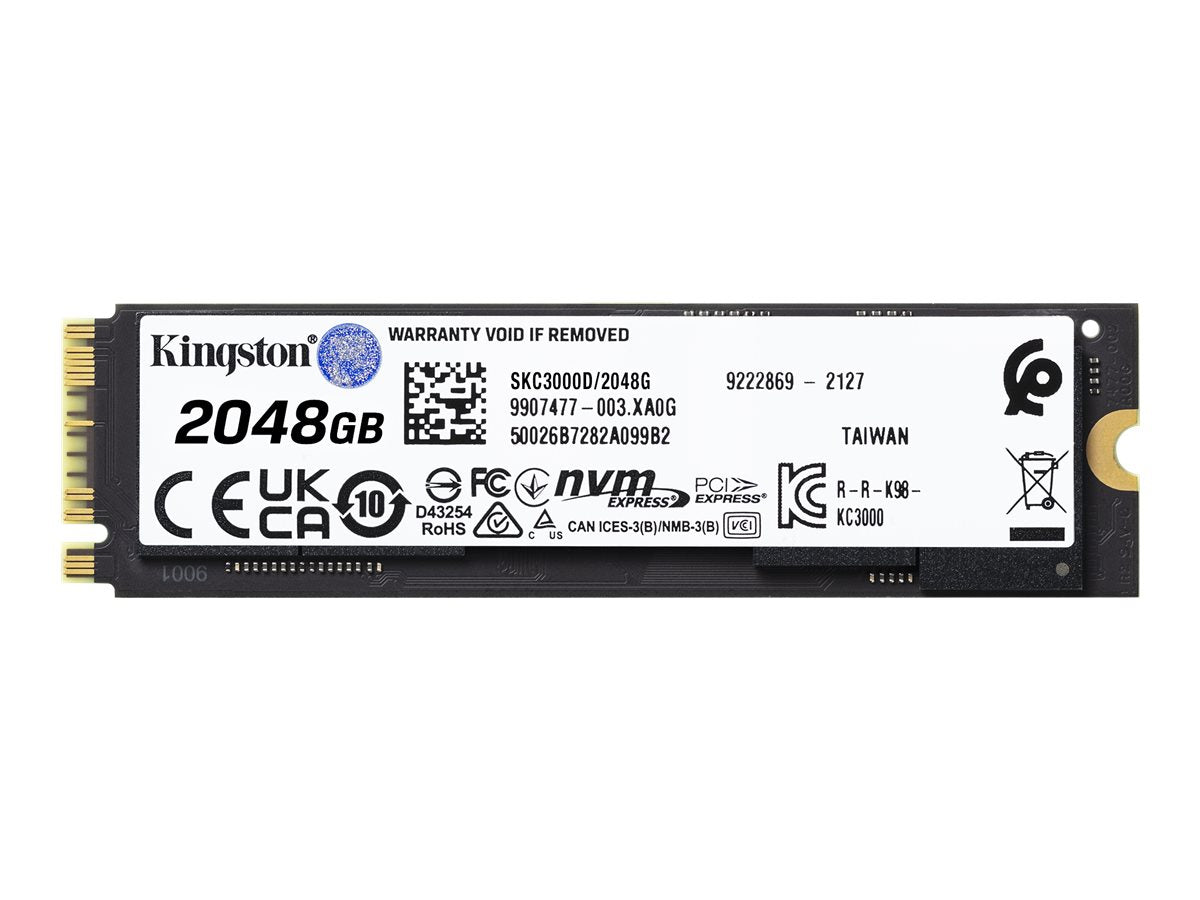 KINGSTON KC3000 2048GB PCIe 4.0 NVMe M.2 SSD mit Kühlkörper