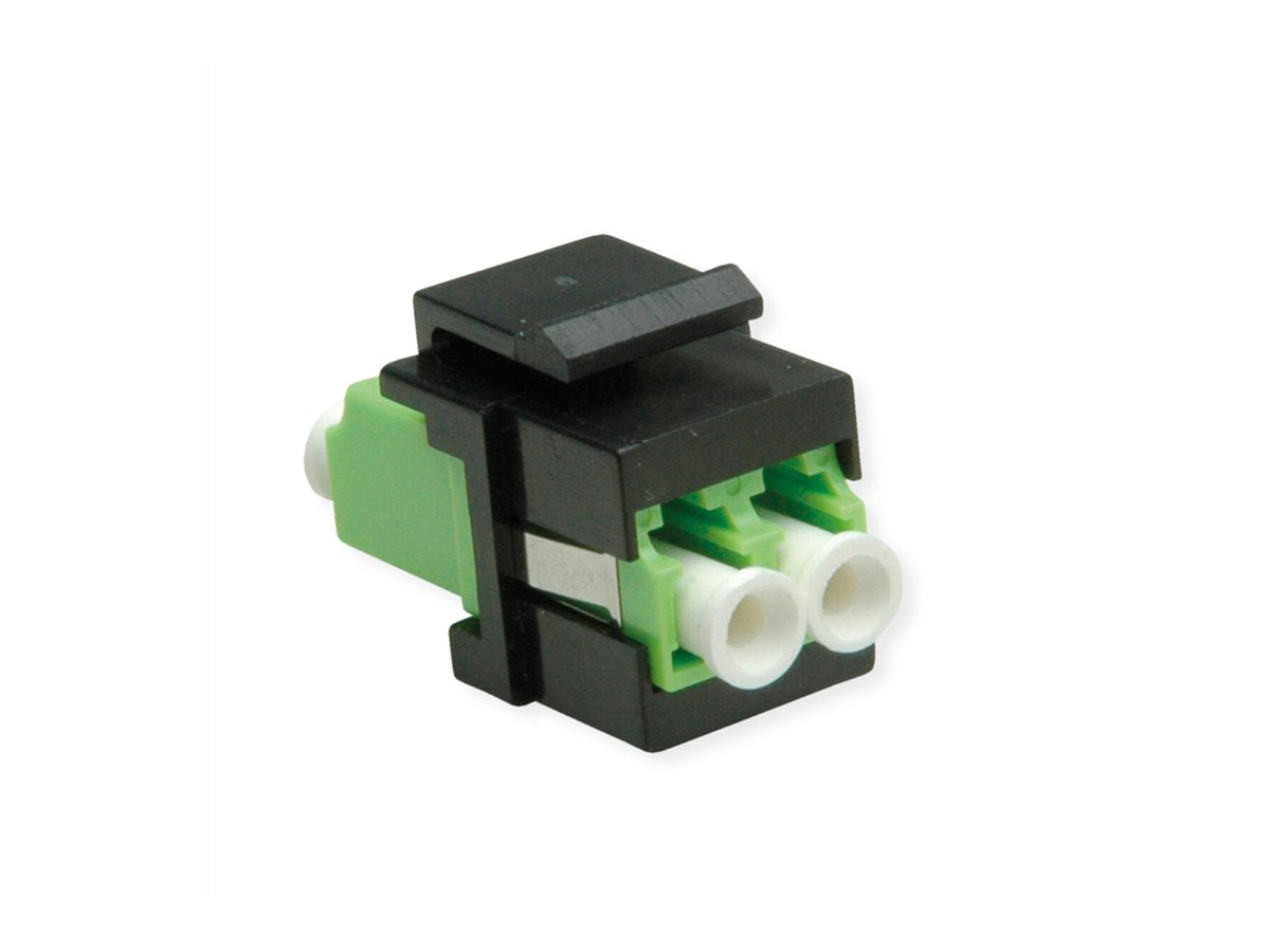 ROLINE Keystone LWL-Adapter LC/LC Duplex Multimode OM5 Vorderansicht