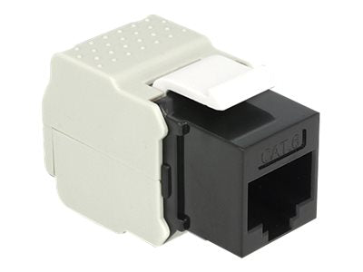 DELOCK Keystone RJ45 Buchse Cat.6 UTP schwarz - Vorderansicht