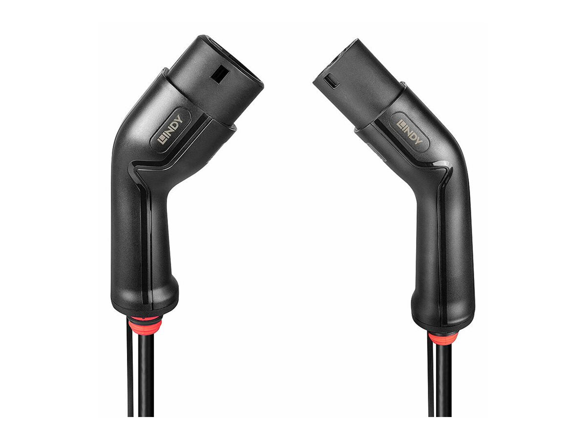 LINDY Ladekabel für E-Fahrzeuge Typ 2 11kW 7m - Detailansicht der Stecker