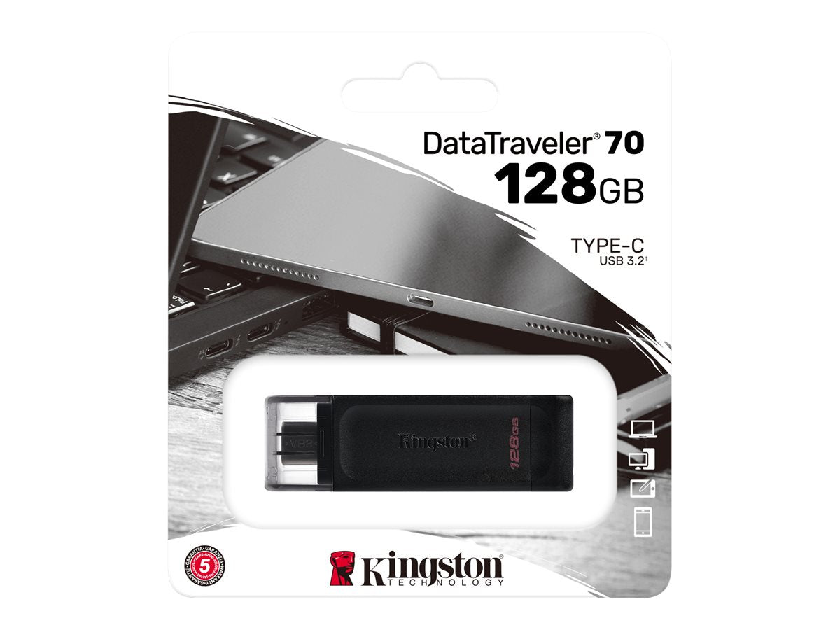 KINGSTON 128GB USB-C3.2 Gen1 DataTraveler 70 Verpackung