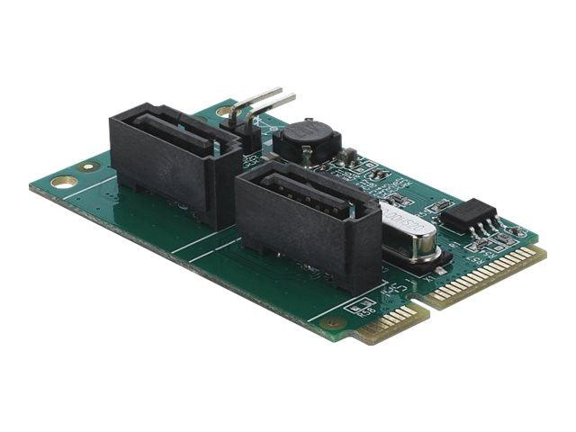 DELOCK Mini PCIe Konverter zu 2 x SATA mit RAID - Anschlussansicht