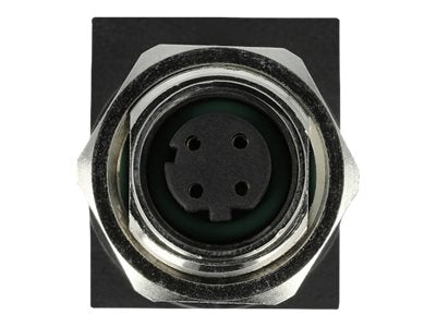 DELOCK Netzwerkadapter M12 4 Pin D-kodiert Buchse zu RJ45 Buchse Detailansicht