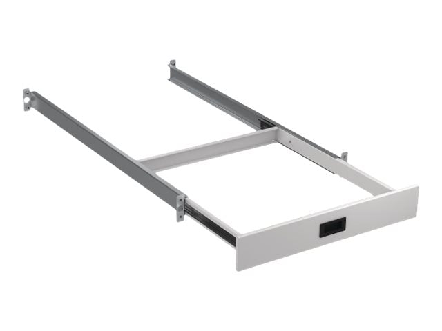 EFB Kippschutz fuer Sockel der Schrankserie PRO Ausziehbarer Stuetzrahmen Fuehrungsschienen fuer Sockelhoehen 100 und 200mm RAL7035