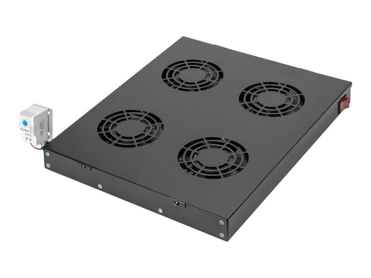 DIGITUS DN-19 FAN-4-HO-SW Rack-Lüftereinsatz Vorderansicht
