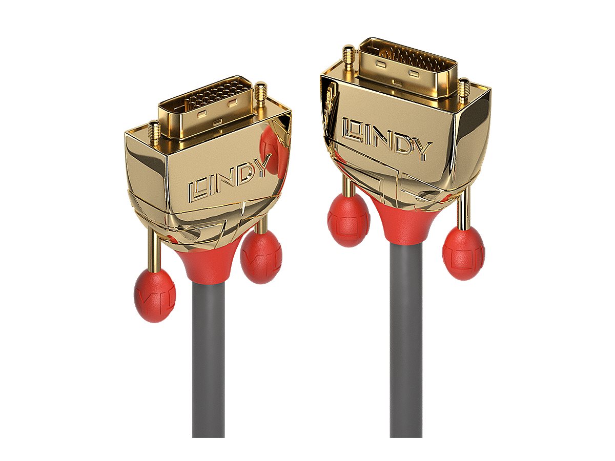 LINDY 0,5m DVI-D DualLink Kabel GoldLine Vorderansicht