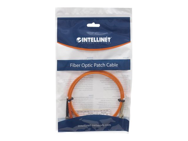INTELLINET LWL Kabel LC/ST OM2 3m orange 50/125um Duplex Multimode - Vorderansicht