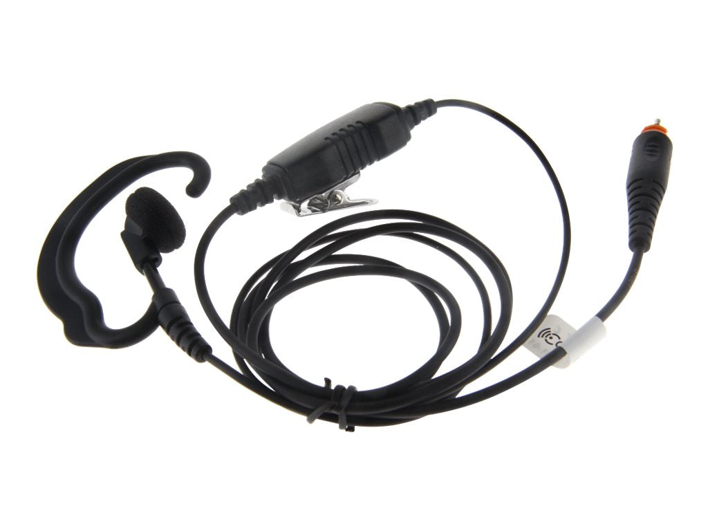 COPACKS Hörsprechgarnitur GES-PA2 mit flexiblen Ohrhänger weich Inline Ansteck-PTT und Mikrofon passend für Motorola CLPe-Serie