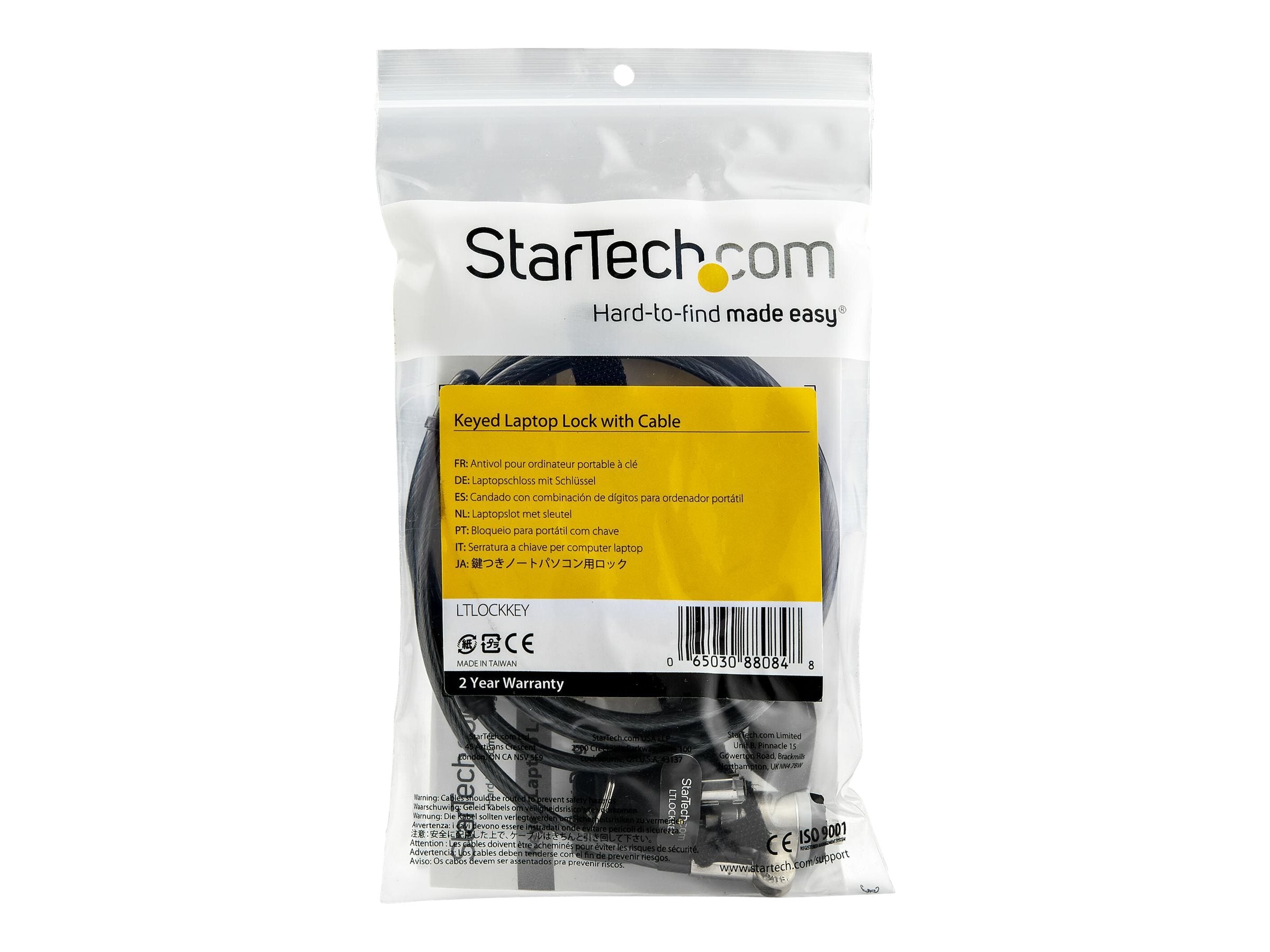 STARTECH.COM Keyed Cable Lock Vorderansicht