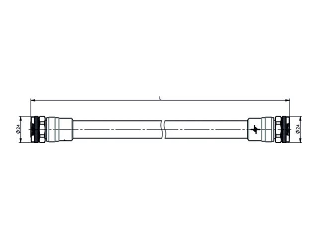 PUC TELEGÄRTNER 4.3-10 Jumper-Kabel 1/2z IP68 L 2.0 m. mS-mS. G21 1/2z - JMPS/2077D 4.3-10 auf 4.3-10 Screw Type Feeder Jumper Kab