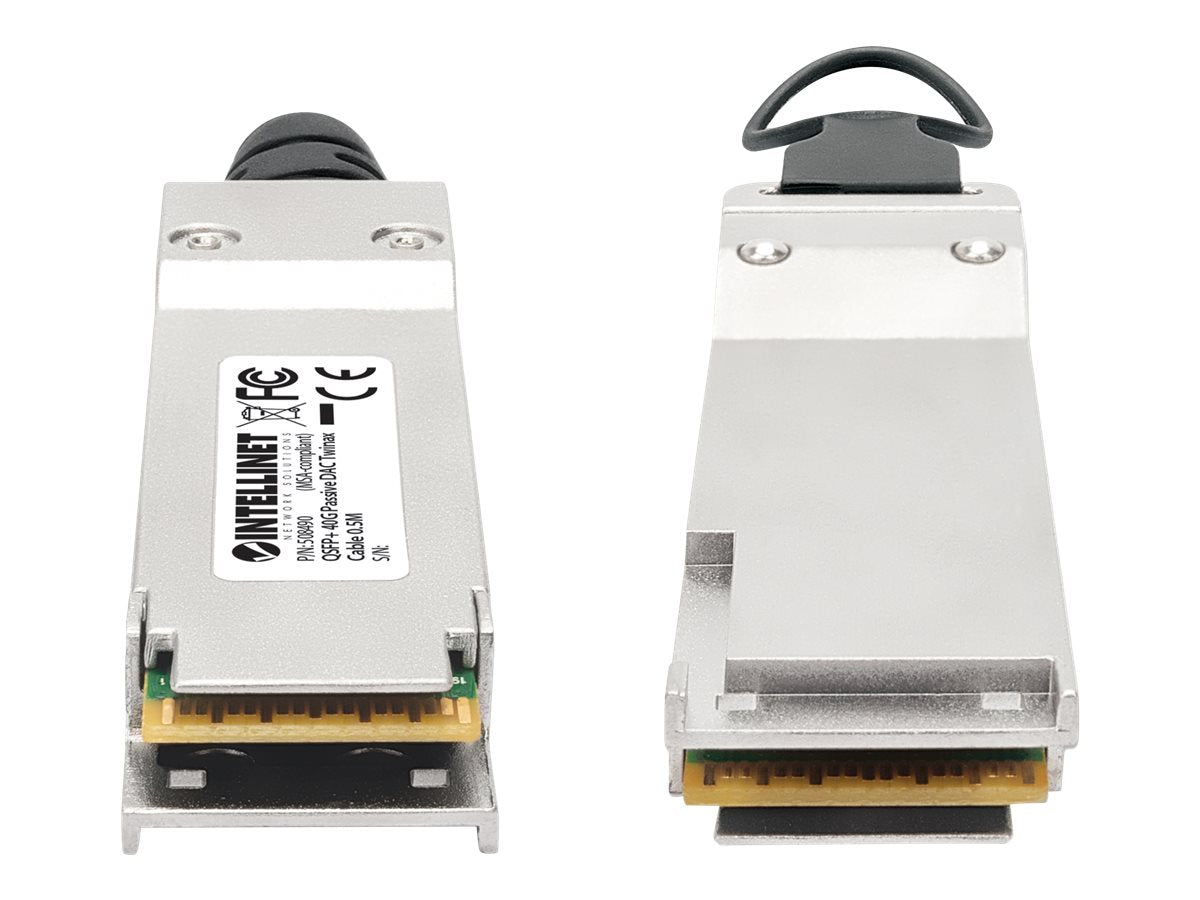 INTELLINET QSFP+ 40G Passives DAC Twinax-Kabel Vorderansicht
