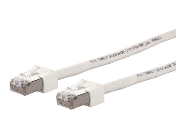 METZ CONNECT BTR Patchkabel Kat.6 Class E S/FTP Ultraflex500 VoIP AWG 26 LSOH weiss 3m - Vorderansicht
