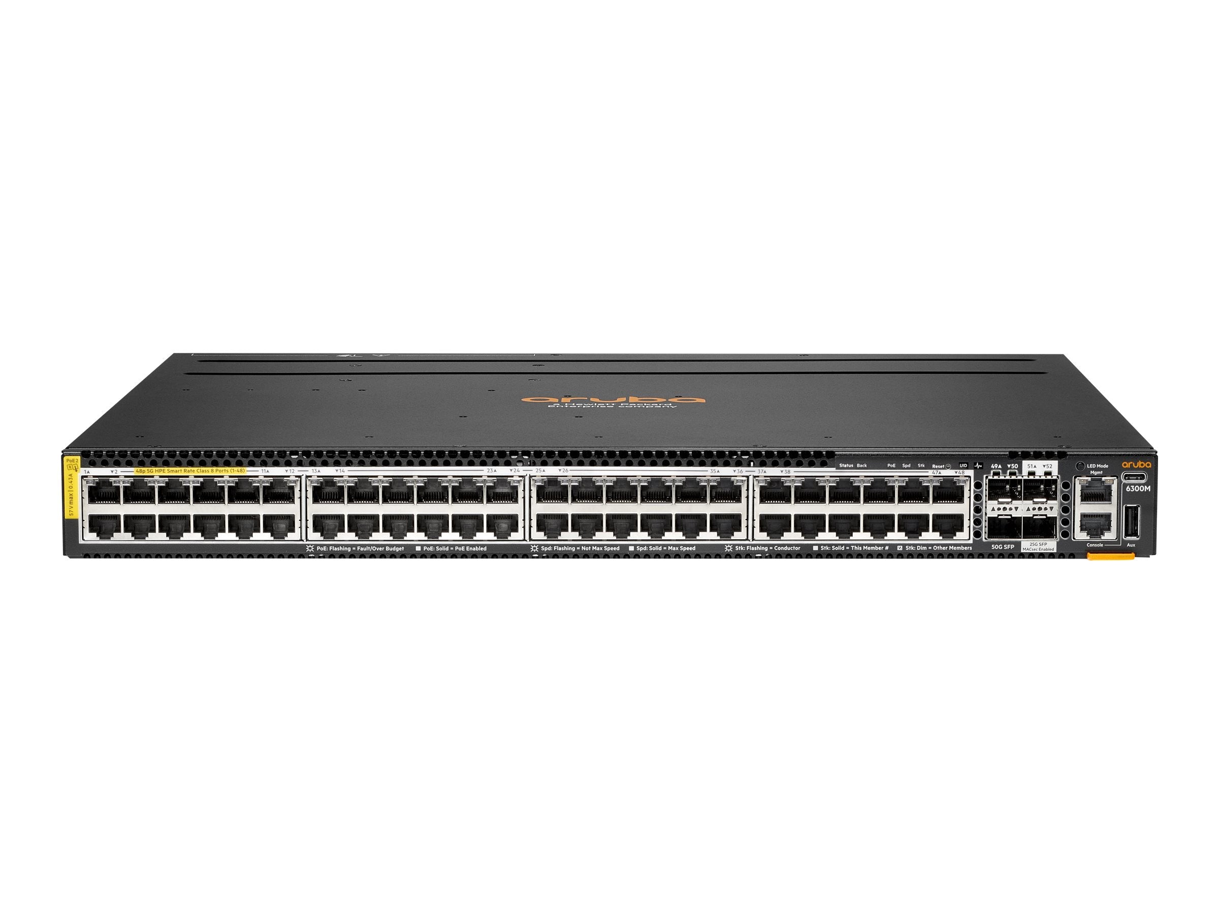 HPE Aruba 6300M Switch 48 Port Smart Rate 1/2