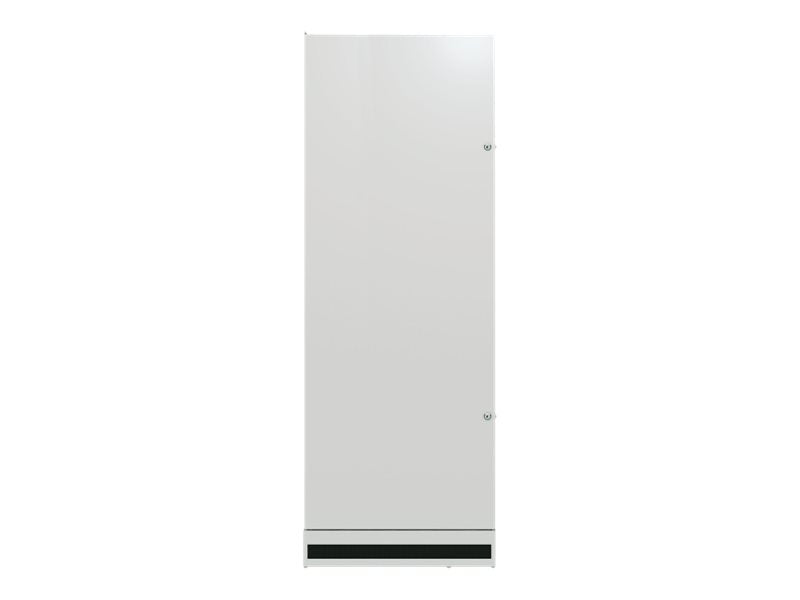EFB 48,26cm 19Zoll Einteilige Stahl-Ruecktuer GRAU Vorderansicht
