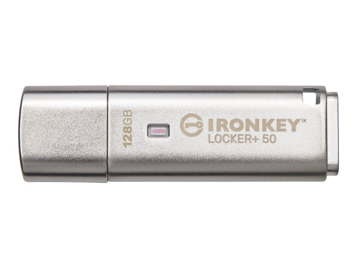 KINGSTON 128GB IKLP50 AES USB w/256bit Encryption Vorderansicht