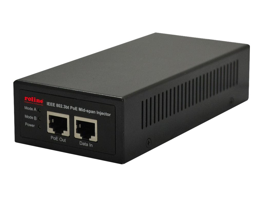 ROLINE Gigabit PoE++ Mid-Span Injektor Vorderansicht