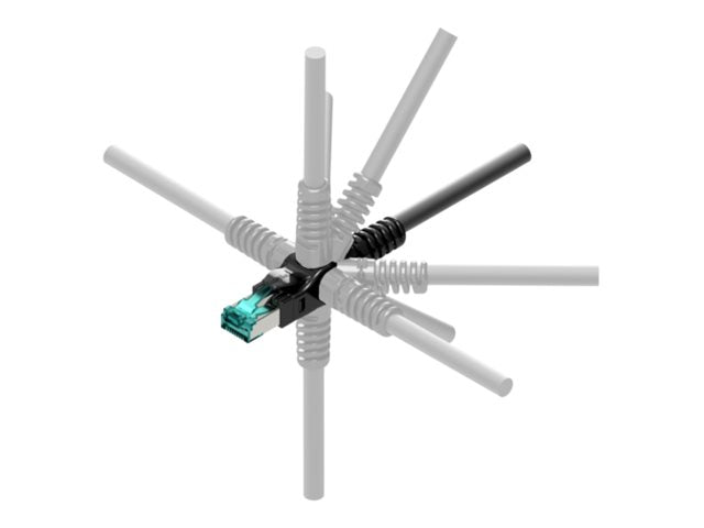 EASYLAN VarioBoot Patchkabel Kat.6A S/FTP grau 5m - Vorderansicht